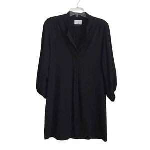 SOUTHCOTT Courtney Shift Bamboo Rayon Black Long Sleeve Dress